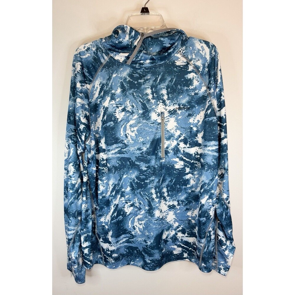 PATAGONIA Sunshade Technical Hoody Men Large Blue Wave Lightweight UPF50+ Hoodie